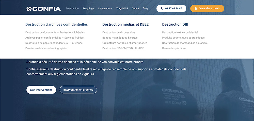 nouveau site confia